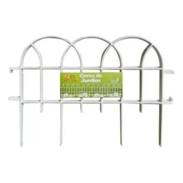 Imagem de Cercas Kit 6 Decorativa Jardim Romana Branca Rende 2,60 mts - Wlplast