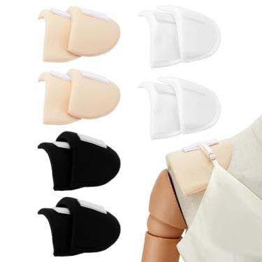 Imagem de NBEADS 6 pares de almofadas de ombro de esponja de 3 cores, almofadas de ombro de 0,6 polegadas de espessura com gancho e laço, almofada de costura reutilizável para cosplay, unissex, blazers, roupas