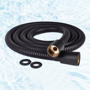 Imagem de Mangueira de chuveiro, substituição de mangueira de chuveiro engrossada, extensão de mangueira de chuveiro portátil de aço inoxidável 304 sem dobras, acessório flexível para mangueira de chuveiro RV