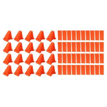 Imagem de Yosoo Health Gear Espaçador de Piso de 40 Unidades de 1/4 de Polegada Espaçador de Piso de 1/2 Polegada Conjunto de Espaçador de Piso Com Ranhuras Antiderrapantes e Design Triangular para