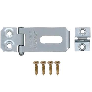 Imagem de Dobradiça Porta Cadeado Fecho Trinco Zincado 4cm Para Portão Gaveta Armário | Silvana