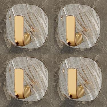 Imagem de Ganchos de Parede Adesivos Leve Deluxe Exquisito Acrílico Sem Furadeira Alta Resistência para Casacos Roupas Chapéus Cha