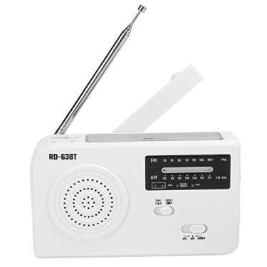 Imagem de Cocoarm Rádio de Emergência Com Manivela Solar AM/FM Com Luz LED e Carregador de Celular para Socorro Em Desastres e Acampamento Ao Ar Livre (Branco)