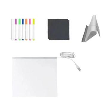 Imagem de Quadro De Desenho DIY Iluminado Para Crianças Com 7 Canetas Coloridas 