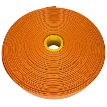 Imagem de 25 Metros de Mangueira Flat Laranja Achatada 2 Polegadas Irrigação Bor