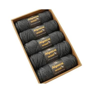 Imagem de Fio De Lã De Alpaca Multicolorido 500g 245 Kit De Tricô Grosso Para Ho