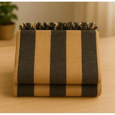 Imagem de Mantas Decorativas 100% Algodão - Conjunto Luxuoso para Cama e Sofá, Modelos Exclusivos, Macias e Laváveis(UGA LISTRADA 2,40mx1,80m)