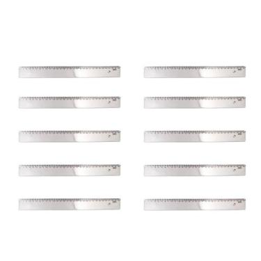 Imagem de Kit 10 regua de 30 cm new line cristal waleu - Maxcrill