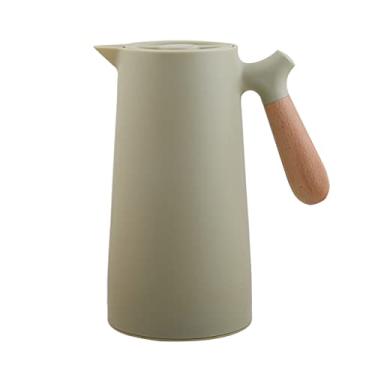 Imagem de Chaleira de isolamento térmico nórdico de grande capacidade de 1L para uso doméstico, pote de isolamento térmico, forro de vidro, garrafa de água quente (cor: vermelho) (verde)