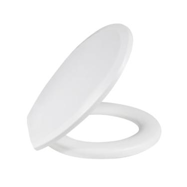 Imagem de Assento Sanitário Almofadado Universal Oval | Tampa de Vaso Sanitário Econômica | Assento Sanitário Confortável(CLASSIC BRANCO)