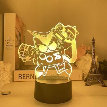 Imagem de Luz noturna LED 3D de 8 bits Brawls Stars que muda de cor