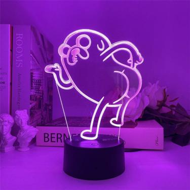 Imagem de Luz noturna 3D LED Adventure Time Jake`s Dogs Color Changing