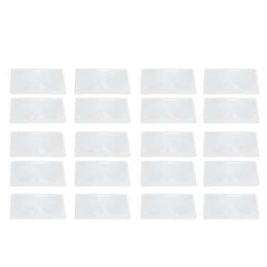 Imagem de Cryfokt Tamanho do Cartão de Crédito 3X Lupas Vidro de Leitura Transparente Portátil para Adultos Idosos 20 Folhas Transparentes
