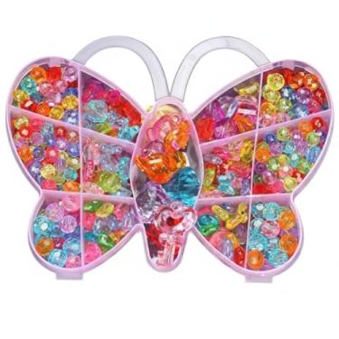 Imagem de Maleta Borboleta com Miçangas – Kit Criativo Infantil para Montar Pulseiras, Colares e Acessórios Artesanais