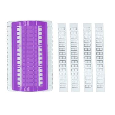 Imagem de Organizador de linha 30 posições não tecido classificação eficiente prateleira de fio de plástico reutilizável para agulha pontiaguda artesanato acessórios de costura uso (Roxa)