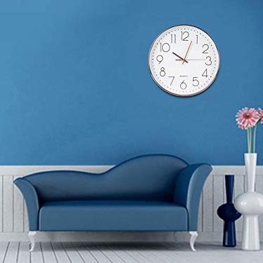 Imagem de Relógio de Parede com Mecanismo Silencioso Estilo Moderno Simples Display Grande para Leitura Clara Decoração Casa Escritório e Quarto Design Elegante