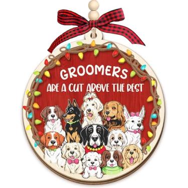 Imagem de HEXMOZ Presentes de tosador de cães para mulheres - agradecimento, presentes de agradecimento para tosadores de cães - enfeites de Natal para cães de estimação, decorações de Natal, ideias de presente