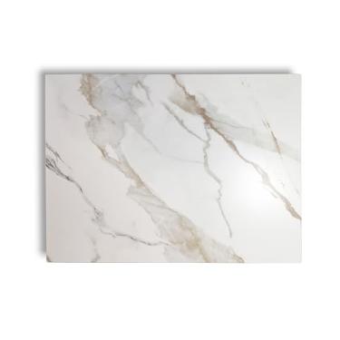 Imagem de Bandeja de pedra multiuso com design de mármore para pastelaria, placa de 40,6 cm x 30,5 cm com pés antiderrapantes, tábua de pastelaria de queijo, bandeja de servir, resistente ao calor, fácil de