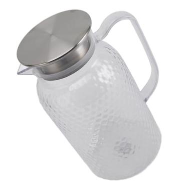 Imagem de Jarra de Água com Tampa e Alça 1500ml Acrílico Transparente Resistente ao Calor para Limonada Leite Chá Gelado Bebidas Frias Quentes
