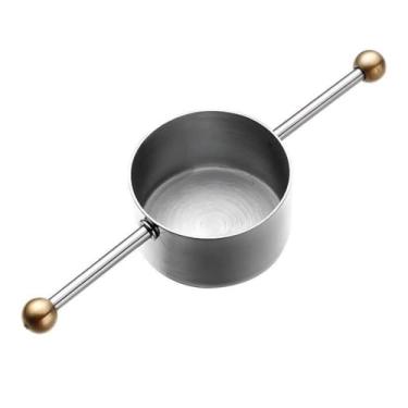 Imagem de Copo medidor de contas duplas de aço inoxidável de 30 ml para xarope de licor e preparação de barman, prata