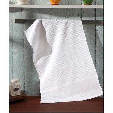 Imagem de Pano de copa felpudo para bordar nancy liso branco 40x60 dohler - no-b