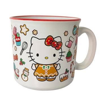 Imagem de Silver Buffalo Caneca Sanrio Hello Kitty Holiday Gingerbread Ceramic Camper, 590 ml