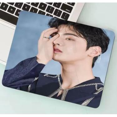 Imagem de Cha Eun-Woo EunWoo Coreia do Sul Coreia do Sul Cantor de Música Ator Popstar Antiderrapante Gaming Computador Gaming Desktop Laptop Mouse Pad 18 x 22 cm