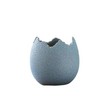 Imagem de KEG801302 Vaso de flores criativo lacuna suculenta orquídea pendurado plantador de cerâmica bruta vaso respirável (azul, grande)