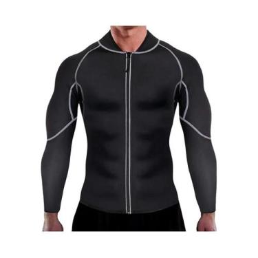 Imagem de Jaqueta De Suor Para Sauna Masculina De Manga Longa, Modeladora, Para 