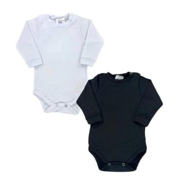 Imagem de Kit 2 Bodys Bodie Térmico Bebê Manga Longa Peluciado Baby - Catarinens