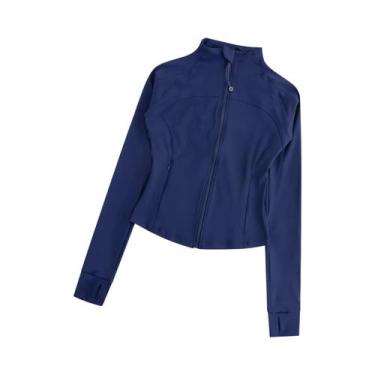 Imagem de Jaqueta De Fitness Feminina Slim-Fit Com Gola Alta E Zíper Completo, R