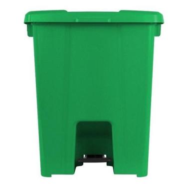 Imagem de Cesto Plástico Quadrado Com Pedal Plástico 30l Verde - jsn