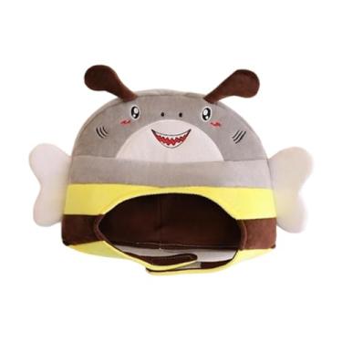 Imagem de harayaa Chapéu de abelha de pelúcia, acessório de cabeça divertido e original para festas noturnas de inverno e cosplay.