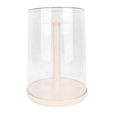Imagem de TARSHYRY Estojo Transparente Giratório para Bonecas, Caixa de Armazenamento Transparente de 360 ​​graus para Coleção de Bonecas Com Painéis ABS Reforçados, Proteção para Miniaturas e (Creme Branco)