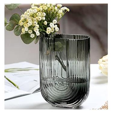 Imagem de Vaso de flores moderno, simples, transparente, vaso de vidro, ornamentos nórdicos, sala de estar, criativa, flor, cultura aquática, dispositivo de organização de flores secas, decoração de casa