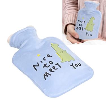 Imagem de 500ml Garrafa de Água Quente com Desenho Dinossauro Espessada à Prova Vazamento Bolsa para Tratamento Dor Muscular Tampa Espiral Boca Larga PVC Retenç