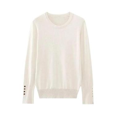 Imagem de Suéter Feminino De Inverno Tricotado Multicolorido, Estilo Casual Com 