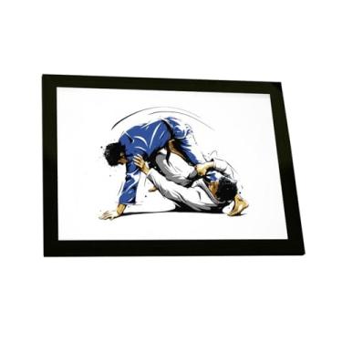 Imagem de Quadro Decorativo Jiu Jitsu Ilustração Luta Artes Marciais Decoração Poster Quarto Sala