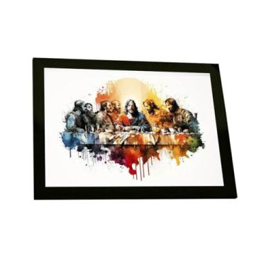 Imagem de Quadro Decorativo Pintura A Última Ceia Aquarela V3 Decoração Poster Quarto Sala