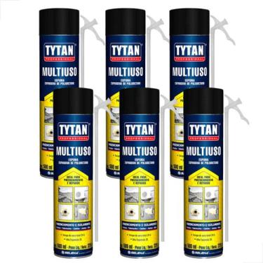 Imagem de Espuma Expansiva Multiuso poliuretano 500ml/320g 6 Unidades - Tytan Se