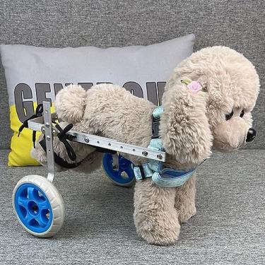 Imagem de Cadeira de rodas ajustável para cães - Carrinho leve de 2 rodas para cães com problemas de mobilidade da perna traseira, suporte de reabilitação para cães e filhotes com deficiência