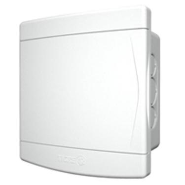 Imagem de Quadro de Distribuição de Embutir 3-4 Disjuntores Sem Barramento Porta Branca 33046979 Tigre Qua