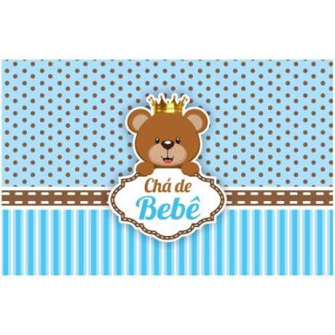 Imagem de Painel De Tecido  Sublimado Ursinho Príncipe Chá de bebê - Fabrika de 