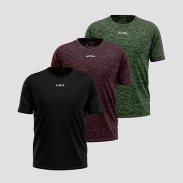Imagem de Kit 3 Camisetas Dry Alpha Co Masculina-Masculino