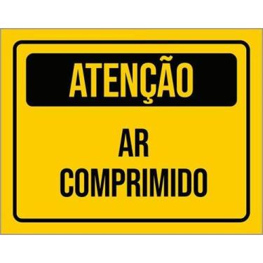 Imagem de Kit 10 Placas De Atenção Ar Comprimido 27X35 - Sinalizo