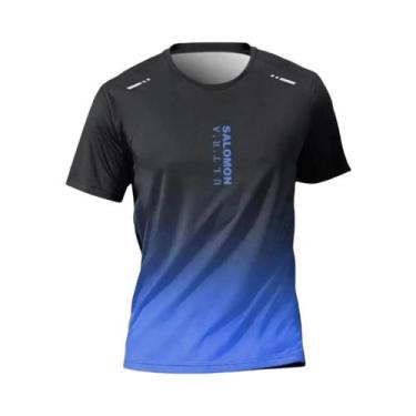Imagem de Camiseta Masculina De Verão Com Estampa Gradiente, Respirável, Gola Re