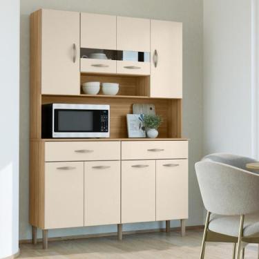 Imagem de Armário de Cozinha Compacto 8 Portas 2 Gavetass com Nicho Vogue Kits P