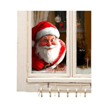 Imagem de Adesivo De Vidro Dupla Face Do Papai Noel, Decoração De Janela Autoade