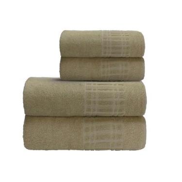 Imagem de Jogo de Toalhas Banho Rosto Loft 4 Peças Luxo 100% Algodão - Camesa, B