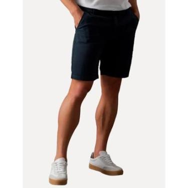 Imagem de Bermuda Calvin Klein Jeans Masculina RE Issue Label Azul Marinho-Masculino